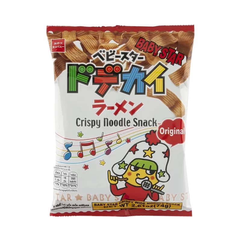 BABY STAR Ramen มาม่ากรอบญี่ปุ่น เบบี้สตาร์ คริสปี้ นูเดิ้ล สแน็ค มี 5 รสชาติให้เลือก ขนาด 74-90 g B