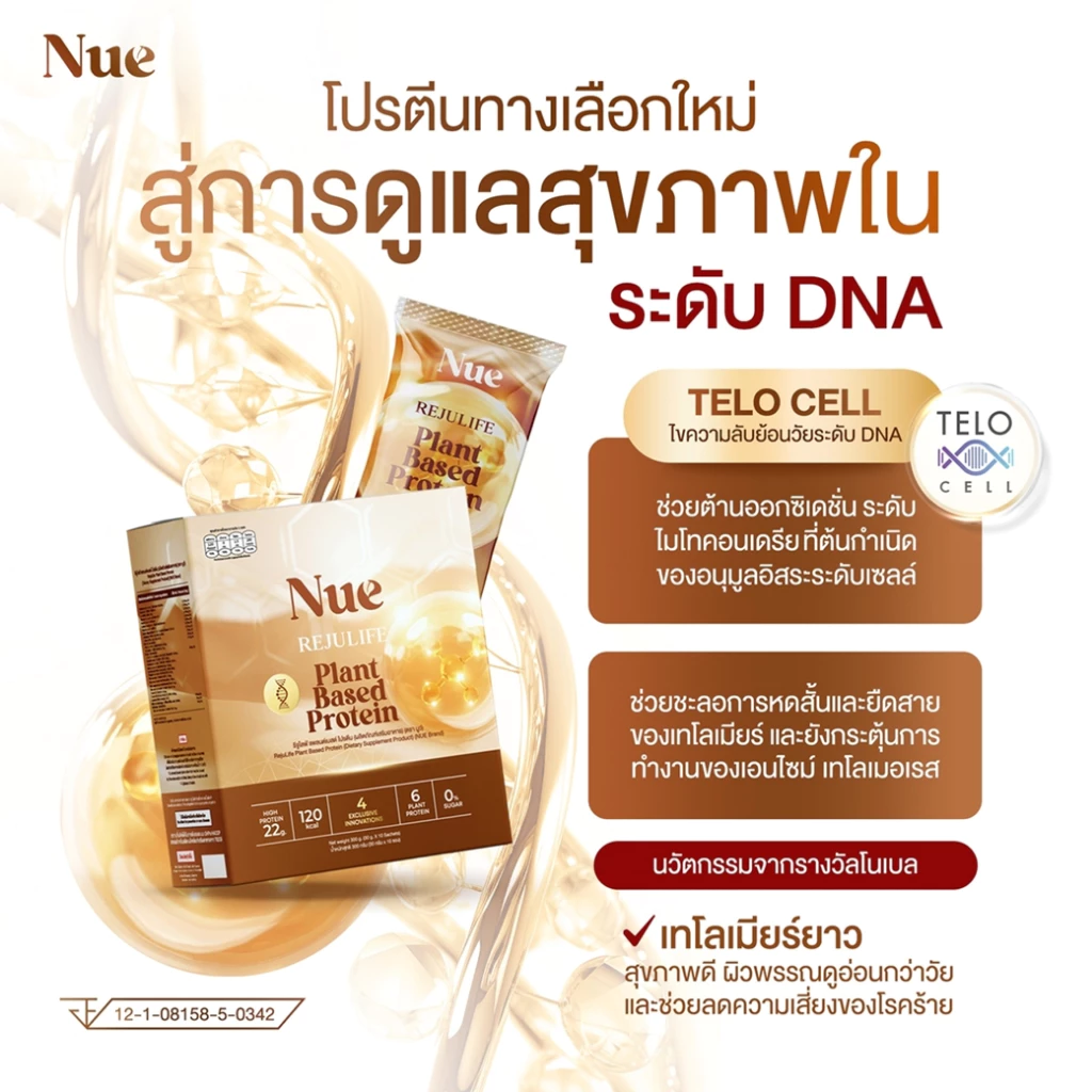 Nue (นูว์) โปรตีนจากพืช เกรดพรีเมียม และนวัตกรรมชะลอวัย ระดับ DNA thumbnail 6