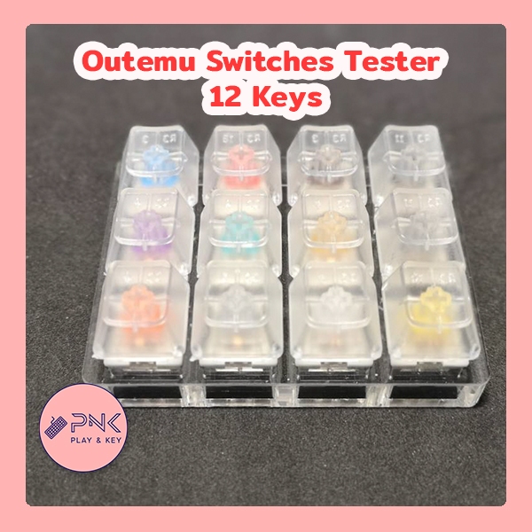 เซ็ตทดลอง 12 Keys, 6 Keys Outemu Switch Tester เซ็ตสวิตซ์ 12 สี และ 6 สี (box) พร้อมคีย์แคป