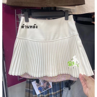 กระโปรงทรงเทนนิส จีบรอบตัว เอวสูงผ้านิ่มหนา #6162
