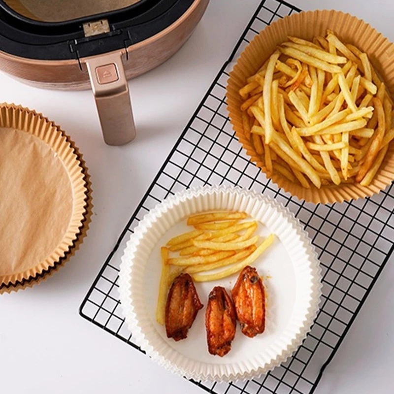 SZX 50แผ่น/แพ็ค กระดาษรองหม้อทอด กระดาษรองหม้อทอดไร้น้ํามัน กระดาษรองทอด air fier กระดาษไขรองอบ กระดาษรองหม้อ thumbnail 6