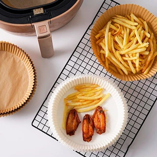 SZX 50แผ่น/แพ็ค กระดาษรองหม้อทอด กระดาษรองหม้อทอดไร้น้ํามัน กระดาษรองทอด air fier กระดาษไขรองอบ กระดาษรองหม้อ