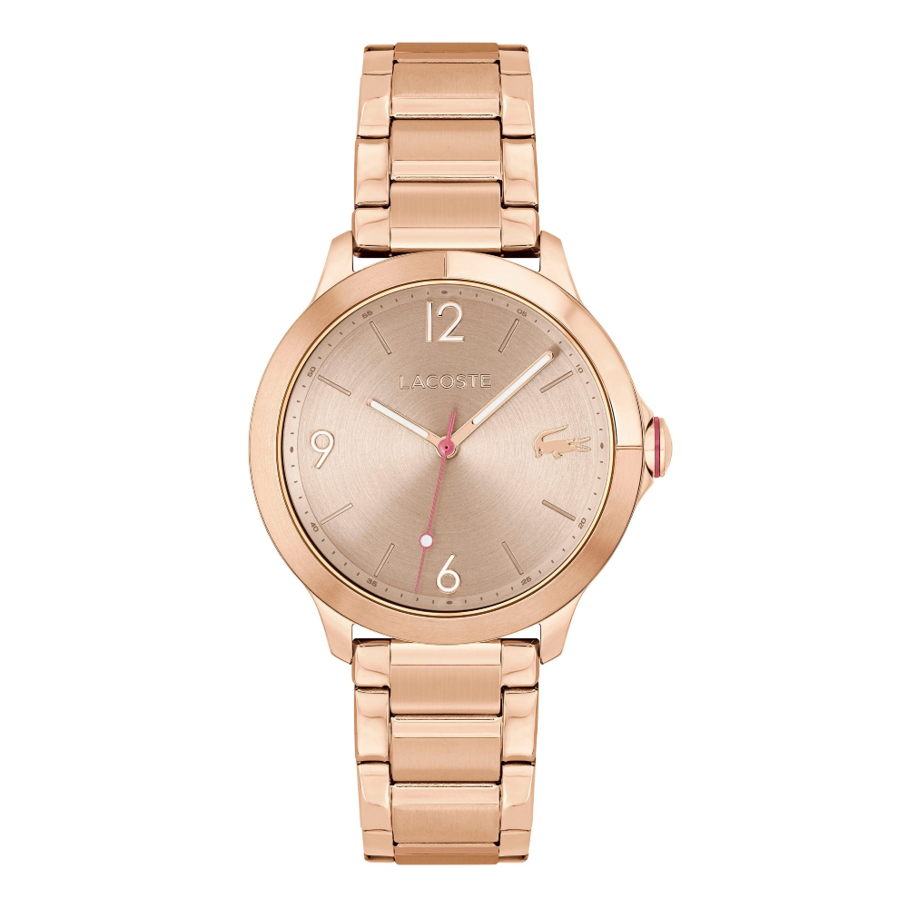 LACOSTE MOOLL รุ่น LC2001332 นาฬิกาข้อมือผู้หญิง สายสแตนเลส สีโรสโกลด์ หน้าปัด 36 มม.