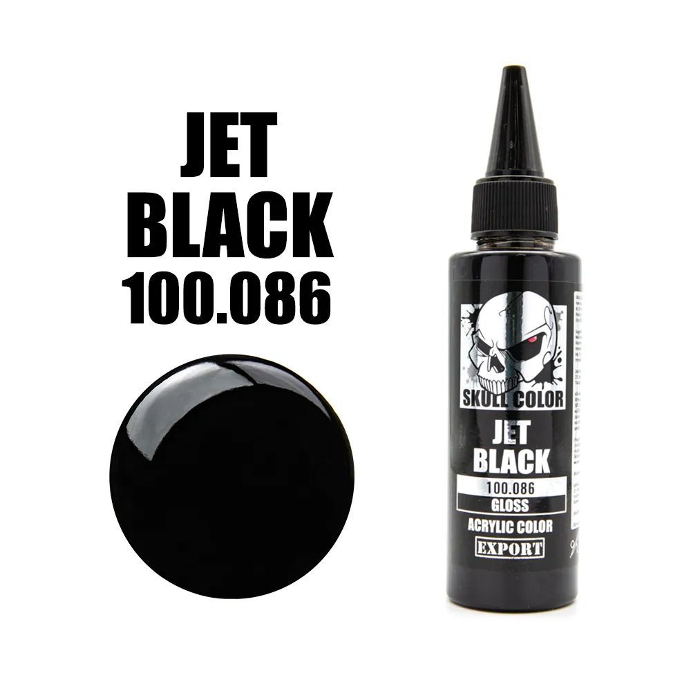 skull color 100.086 jet black acrylic color 60ml (gloss)