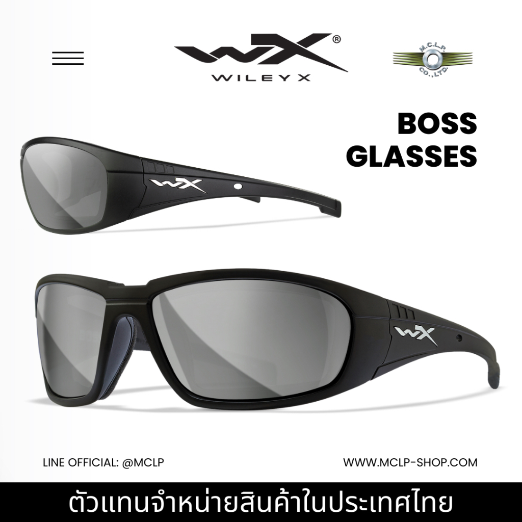 Wiley-X Boss Glasses - SILVER FLASH GREY LENS
