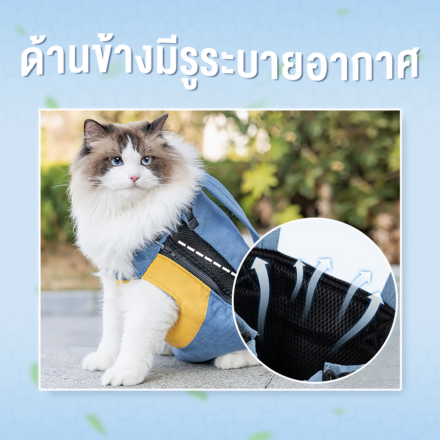 กระเป๋าสัตว์เลี้ยง กระเป๋าสุนัข แมว M L เป้สะพาย เป้ใส่หมา สะพายหลัง Mini Pet Carrier Backpack Dave