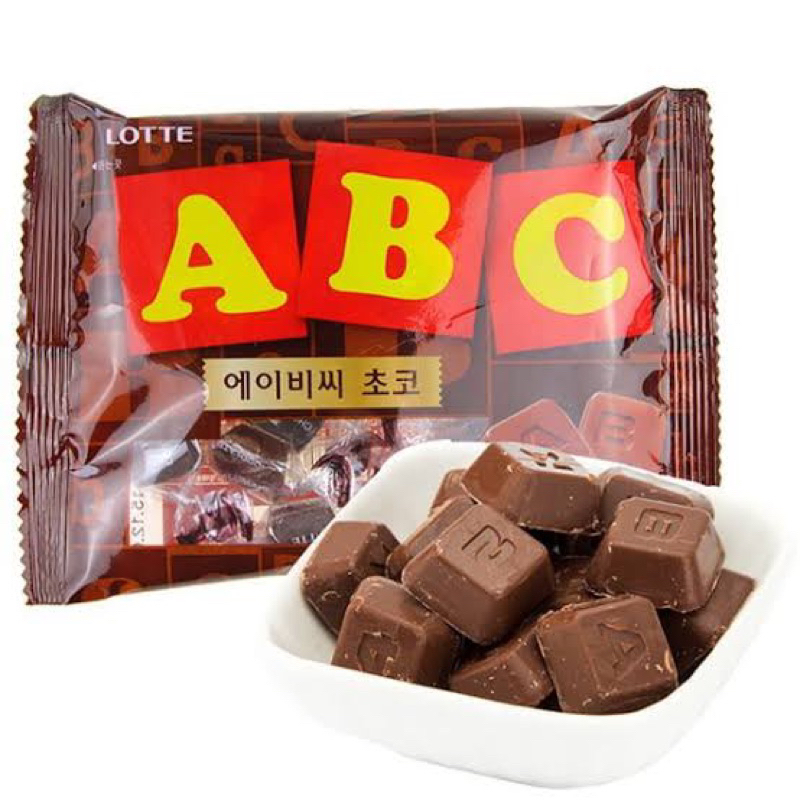 Lotte ABC chocolate 65g. ล็อตเต้ ช็อกโกแลตนม นำเข้าจากเกาหลี