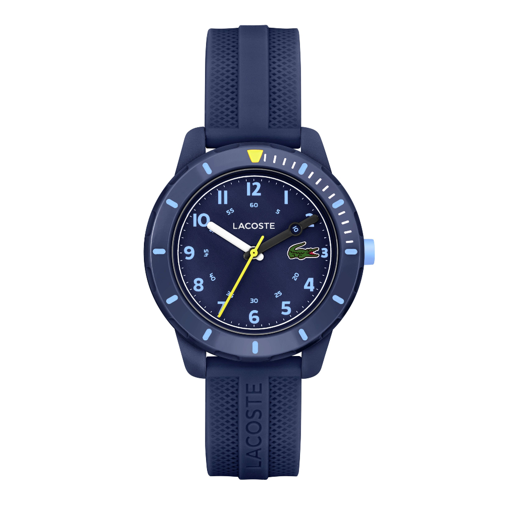 LACOSTE Mini Tennis รุ่น LC2030053 นาฬิกาข้อมือเด็ก สายซิลิโคน สีน้ำเงิน หน้าปัด 34.5 มม.