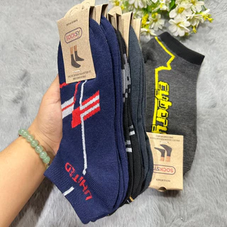 ถุงเท้าข้อสั้นลายสปอร์ต ยกโหล12คู่ 110฿ งานปัายSocksy ขนาดฟรีไซส์(37-45) ผ้าดีผ้านิ่มใส่สบายจ้า