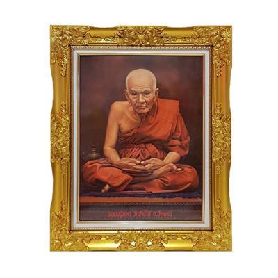 รูปหลวงปู่ทวด กรอบลายหลุยส์ SRATHTHATHAM ขนาด 20 x 30 นิ้ว สีทอง