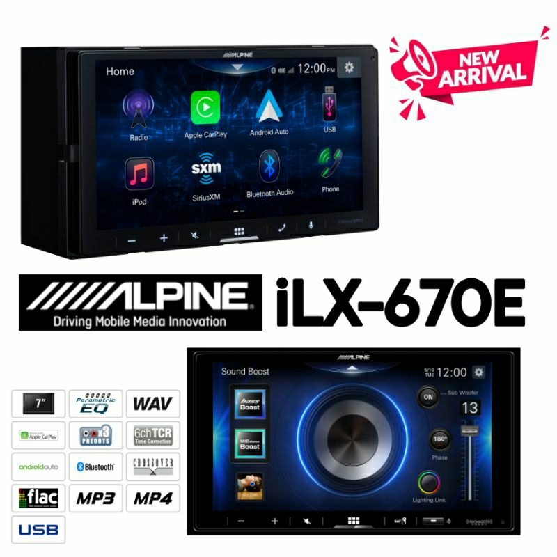ALPINE iLX-W670E เครื่องเล่นขนาด 2 ดิน มาตราฐานสูง  สำหรับนักเล่นเน้นคุณภาพ