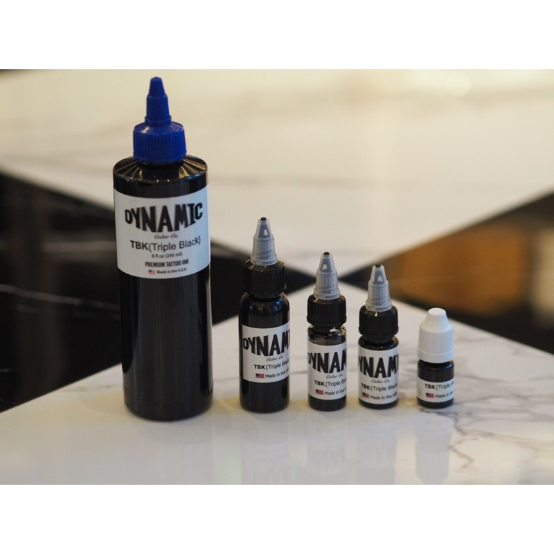 Dynamic Triple Black (TBK) ขวดแบ่ง 1 ออนซ์ ดำเข้มๆ สีสักแท้สำหรับช่างสัก