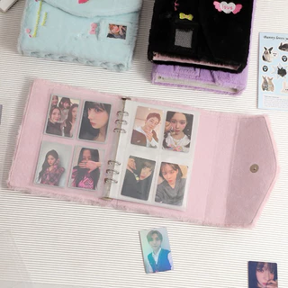 พร้อมส่ง🇹🇭แฟ้มขนปุย Hisocute (เฉพาะแฟ้ม) ขนาดA5 แฟ้มการ์ด แฟ้มเก็บการ์ด Collect book อัลบั้มรูป (AB) #C1