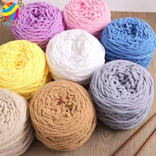 ไหมพรมคอตตอน เส้นจัมโบ้ น้ำหนัก เส้นด้ายถักผ้าขนหนูนำเข้า 1ply ไหมพรมหนา 100 กรัม
