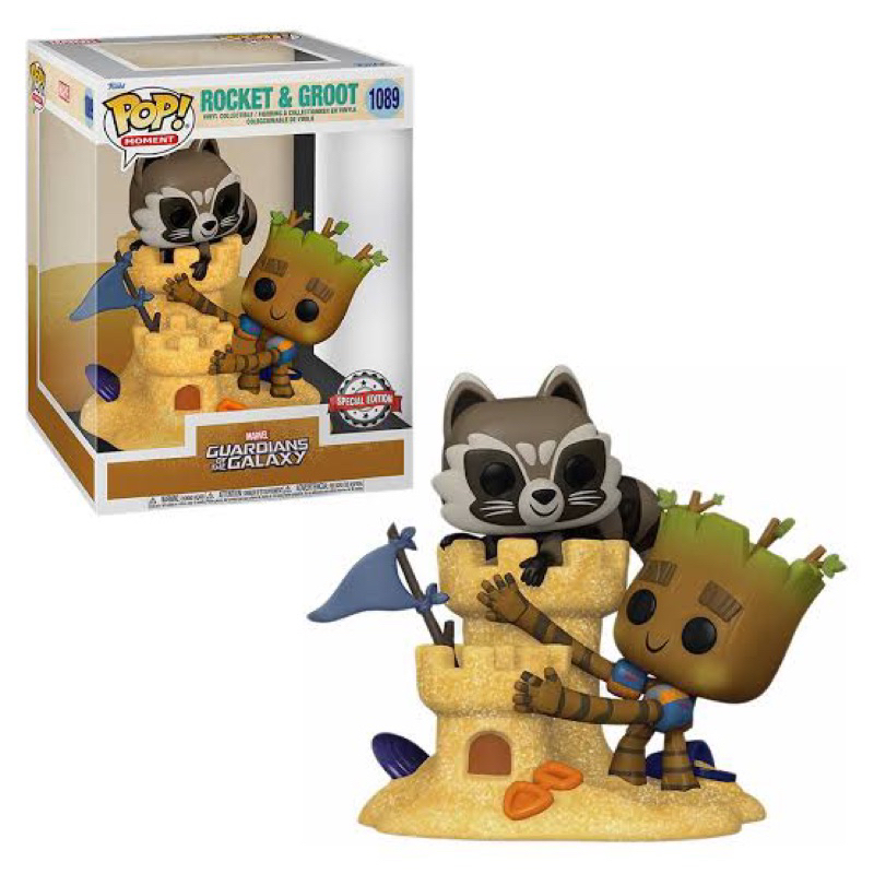 Funko Pop Moment Rocket and Groot ขนาด 7 นิ้ว Marvel Guardians of the Galaxy Exclusive 1089
