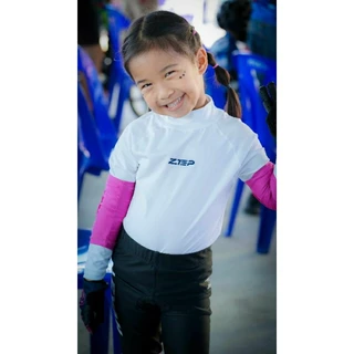 เติมสต้อค 🌟ผ้าดีมาก🌟 ZTEP เนื้อผ้านุ่ม สบายผิว เสื้อกีฬาเด็ก เสื้อแขนยาวเด็ก 1.5-10 ขวบ (สีขาว)
