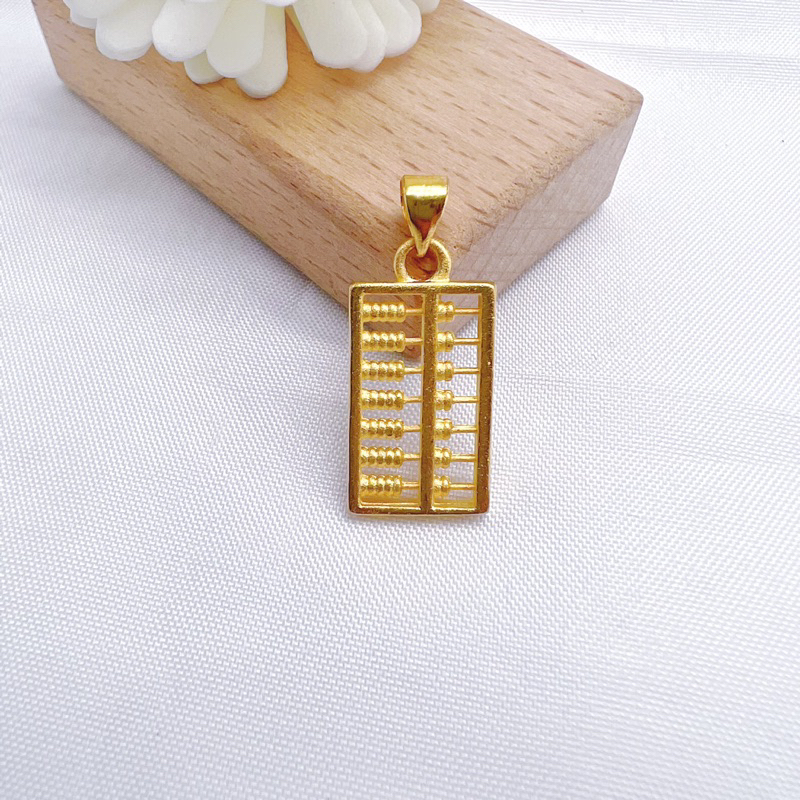 ✨จี้ลูกคิดสีทอง 24K เสริมดวงโชคลาภการเงิน💵💰