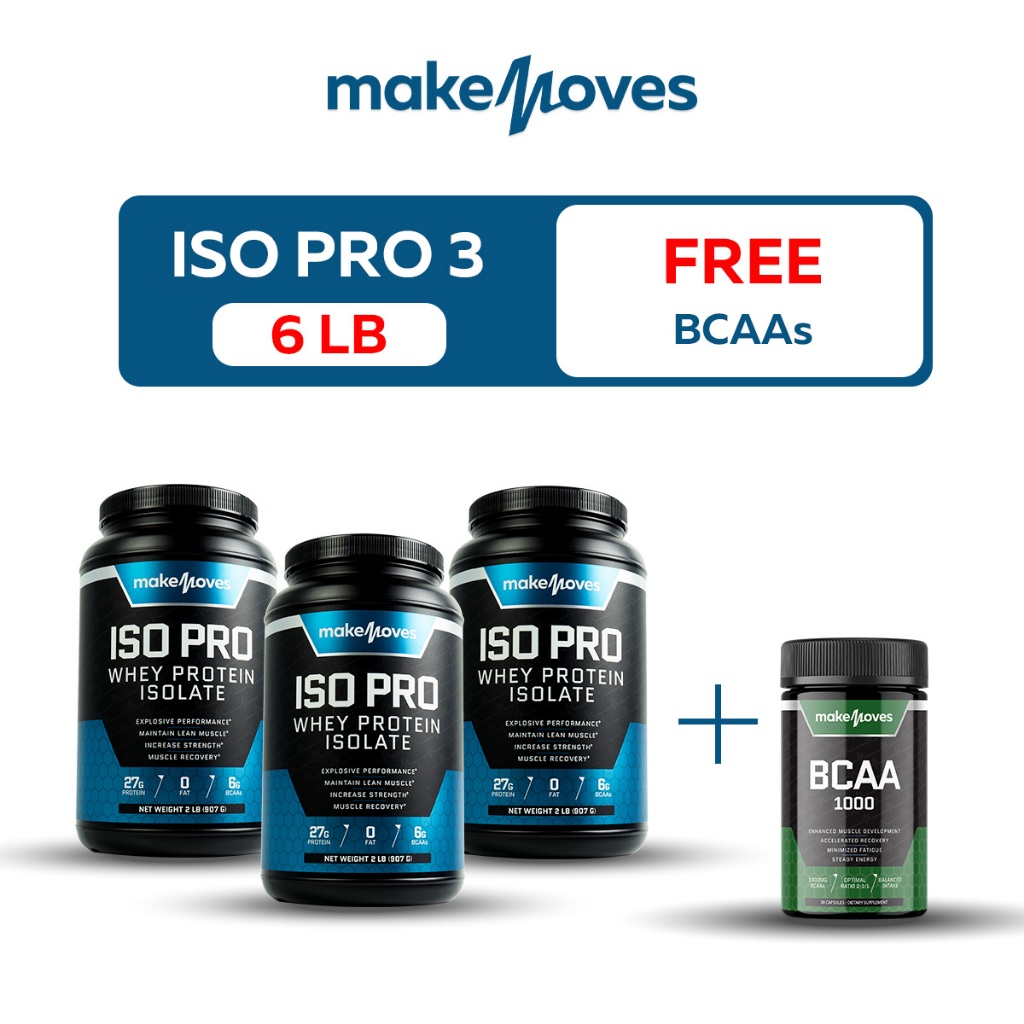 ISO PRO Whey Protein Isolate MakeMoves (Iso Pro 3 with free BCAAs)