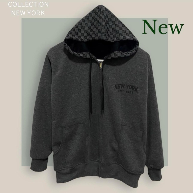 เสื้อคลุมแขนยาว มีฮู้ด New York งานแท้