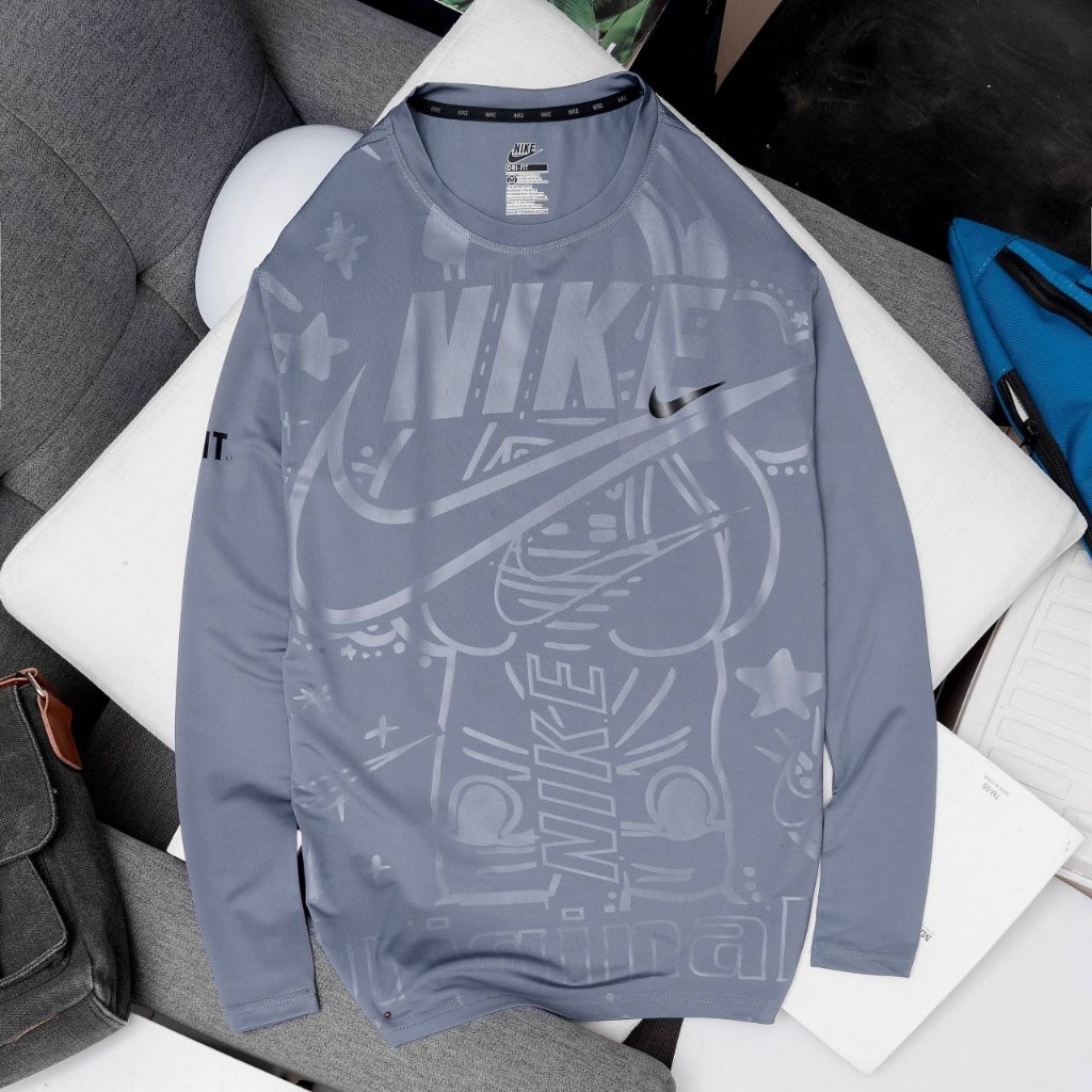 เสื้อผ้ากีฬา แขนยาว คอกลม ใส่ออกกำลังกาย ราคาถูก คุณภาพดี ของมีพร้อมส่ง