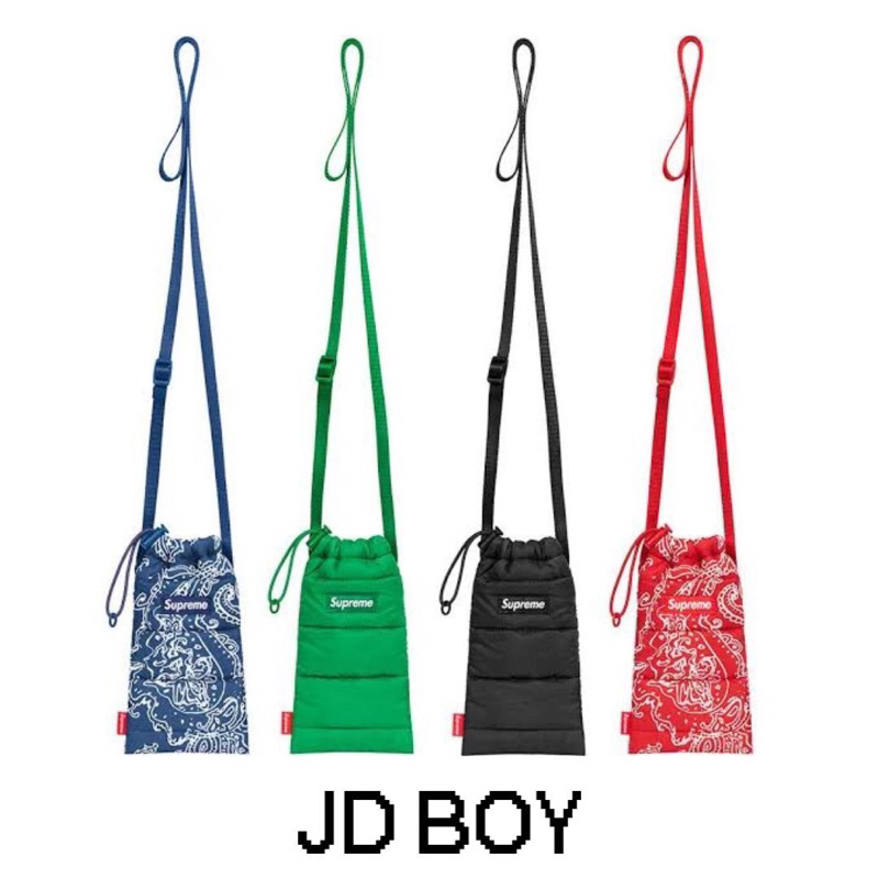 (ของแท้100%) สินค้าพร้อมส่ง JDBOY - Supreme puffer bag กระเป๋าสุพรีม
