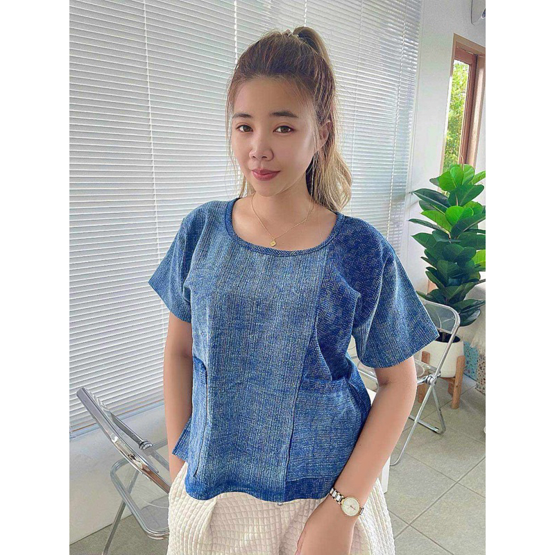 เสื้อสโตนวอชผ้าเกล็ดเต่า ราคาถูก Shopee Lazada