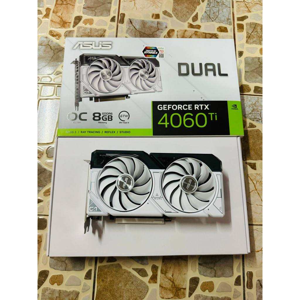 ขายการ์ดจอมือสอง ASUS DUAL GEFORCE RTX 4060 TI WHITE OC EDITION 8GB GDDR6