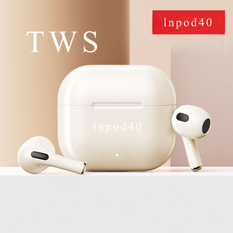หูฟังบลูทูธไร้สาย tws inpod40 ไมโครโฟนในตัว ใช้ได้กับมือถือทุกรุ่น