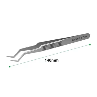 Relife ST-20 แหนบสเตนเลส สําหรับปลูกต้นไม้ ชิป IC ซ่อมโทรศัพท์ PRECISION TWEEZERS