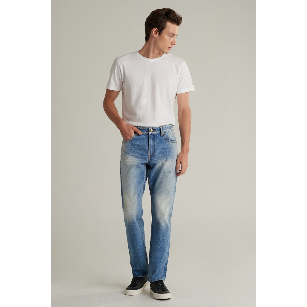 Mc jeans กางเกงยีนส์ผู้ชาย ทรงขากระบอกเล็ก ริมแดง (Selvedge Jeans) MMIZ196