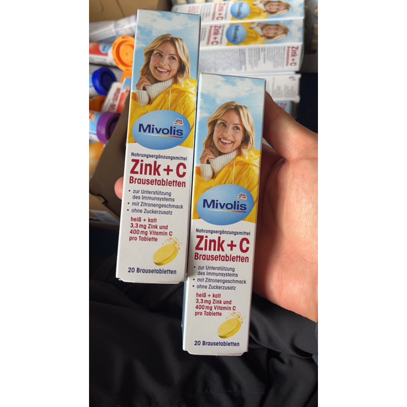 Mivolis วิตามิน Zink + C  Brausetabletten เม็ดฟู่