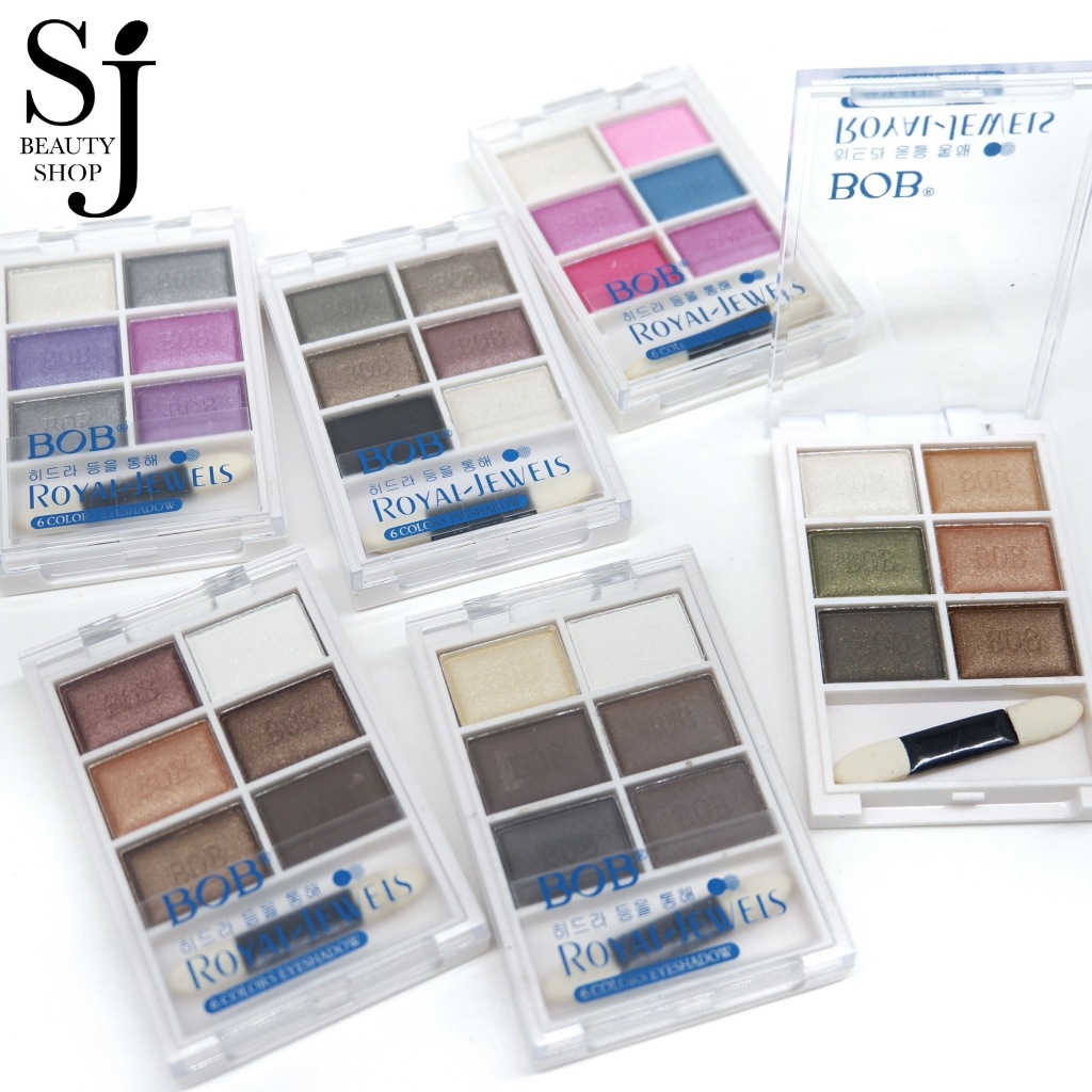 BOB 6Color Eyeshadow Palette พาเลทอายแชโดว์ 6สี เม็ดสีชัด เกลี่ยง่าย