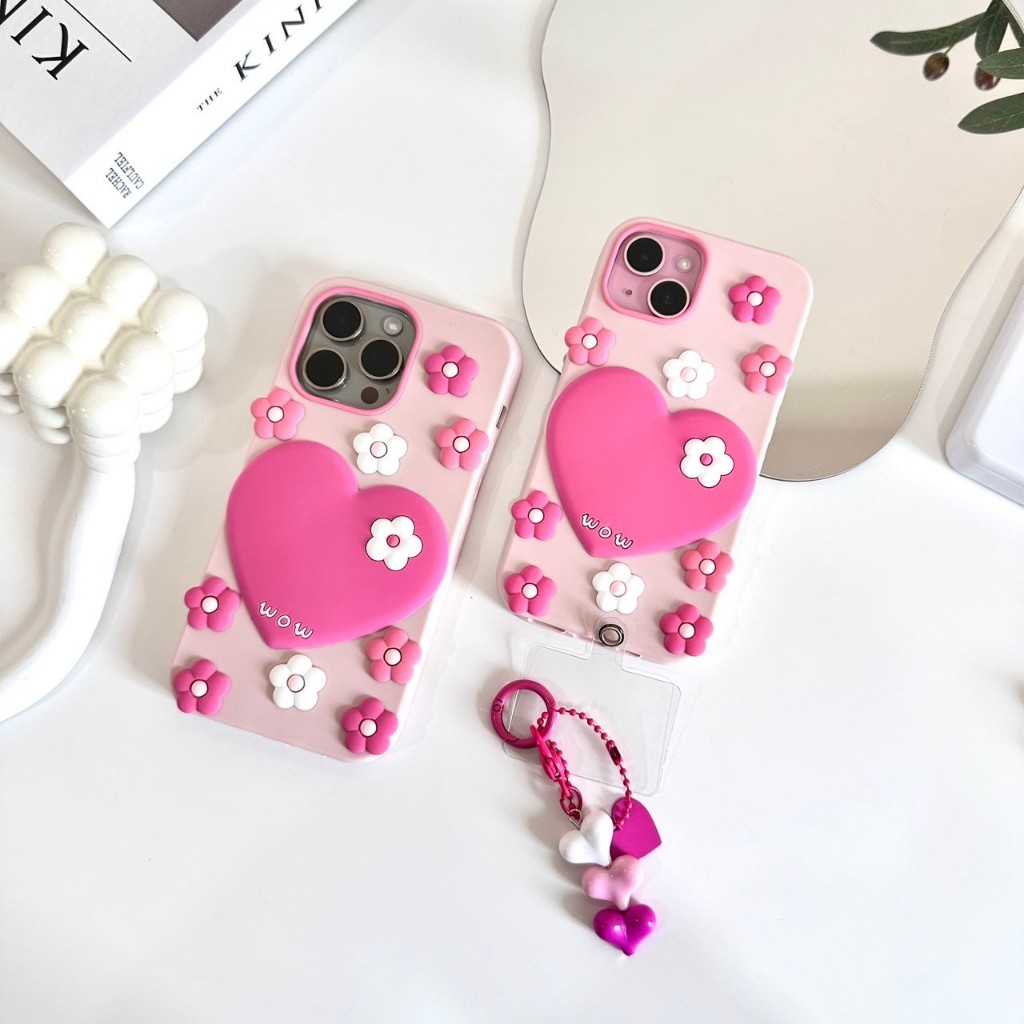 (มี15) พร้อมส่งในไทย เคสโทรศัพท์ นิ่ม ลาย ซีรีโคลนหัวใจห้อย SC-173