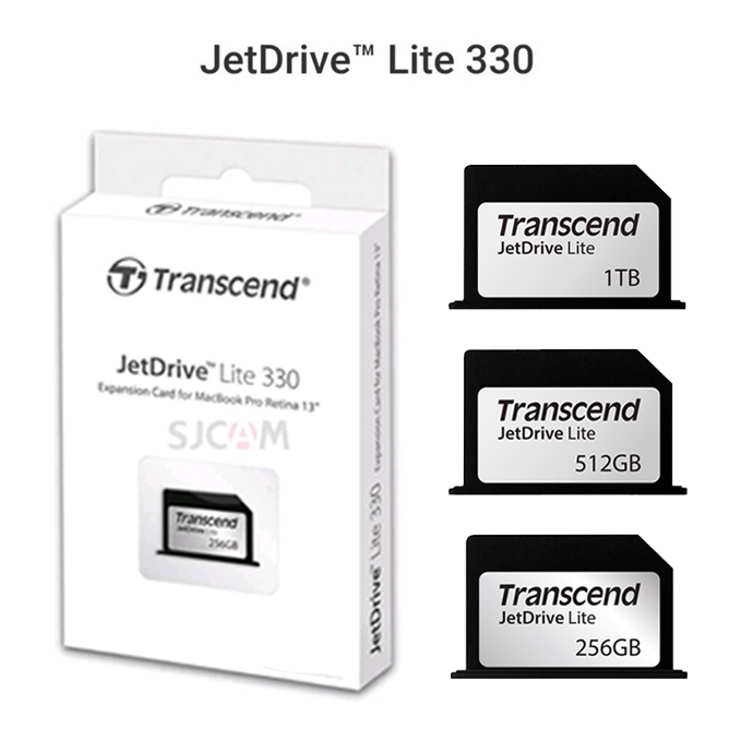 Transcend JetDrive Lite 330 : Expansion Cards for Mac 256GB 512GB 1TB รับประกัน 5 ปี -TS256GJDL330