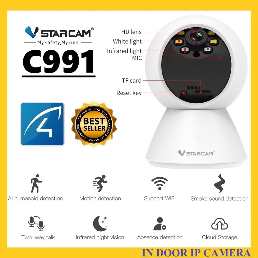 VSTARCAM C991 SUPER HD 1296P 3.0MP H.264+ WiFi iP Camera กล้องวงจรปิดไร้สาย ไวไฟ