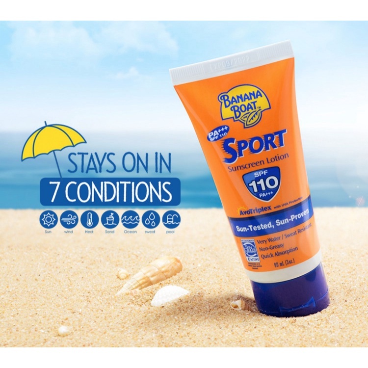 ของแท้ % Banana Boat Sports Sunscreen Lotion Spf50+ PA++++ ขนาด 90ml. Banana Boat Sports กีฬา กันแดดบานาน่าโบ๊ท