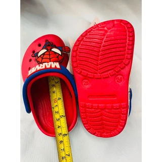 🔥ใหม่🔥รองเท้าเด็กหัวโต มีไฟ รัดส้น รองเท้าหัวโตเด็ก CLOG มีไฟ LED MARVEL กัปตันอเมริกา สไปเดอร์แมน