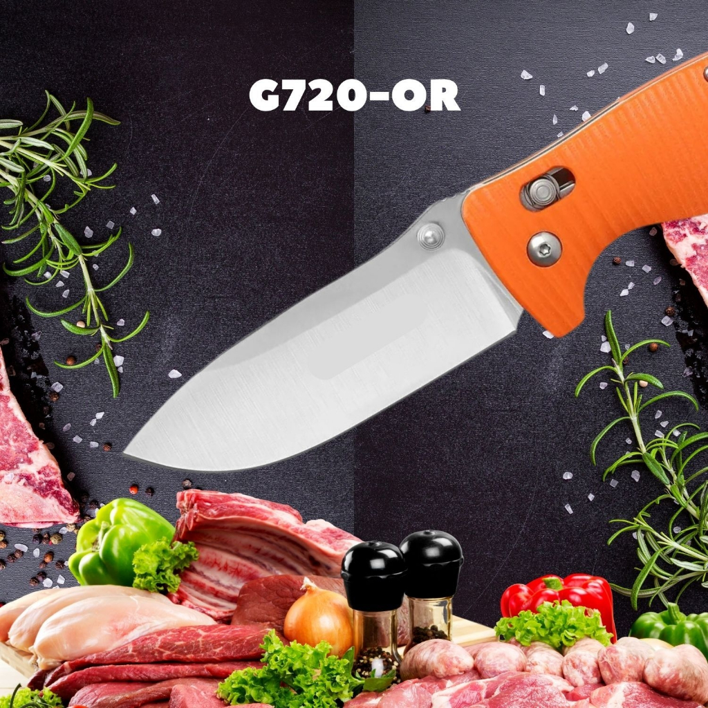 มีดGanzo รุ่นG720 ใบมีดใหญ่ พร้อมลุยงานหนัก ด้ามจับG10 จับถนัดมือ ไม่ลื่น