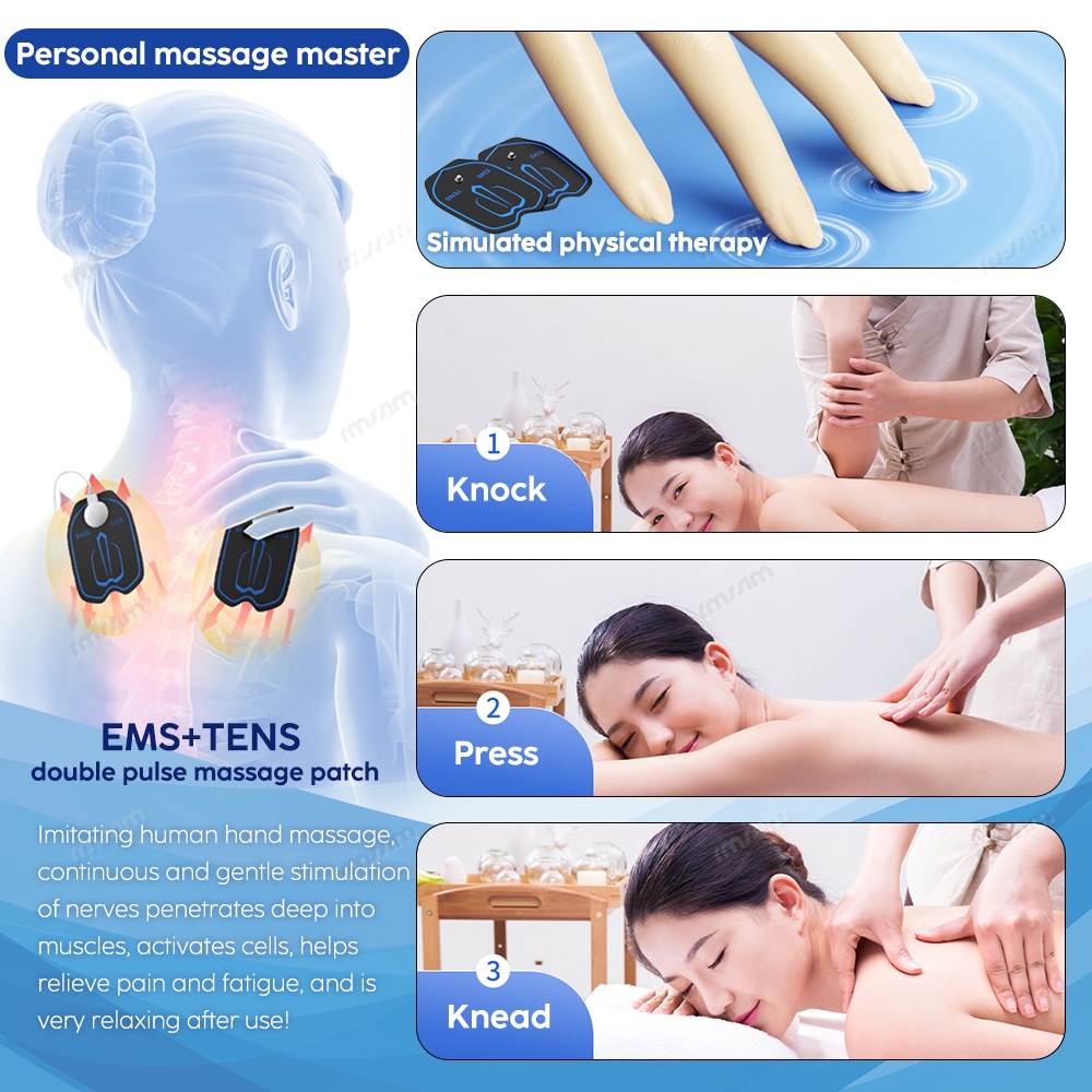 Dual Pulse EMS TENS อุปกรณ์นวดคอ 6 โหมด