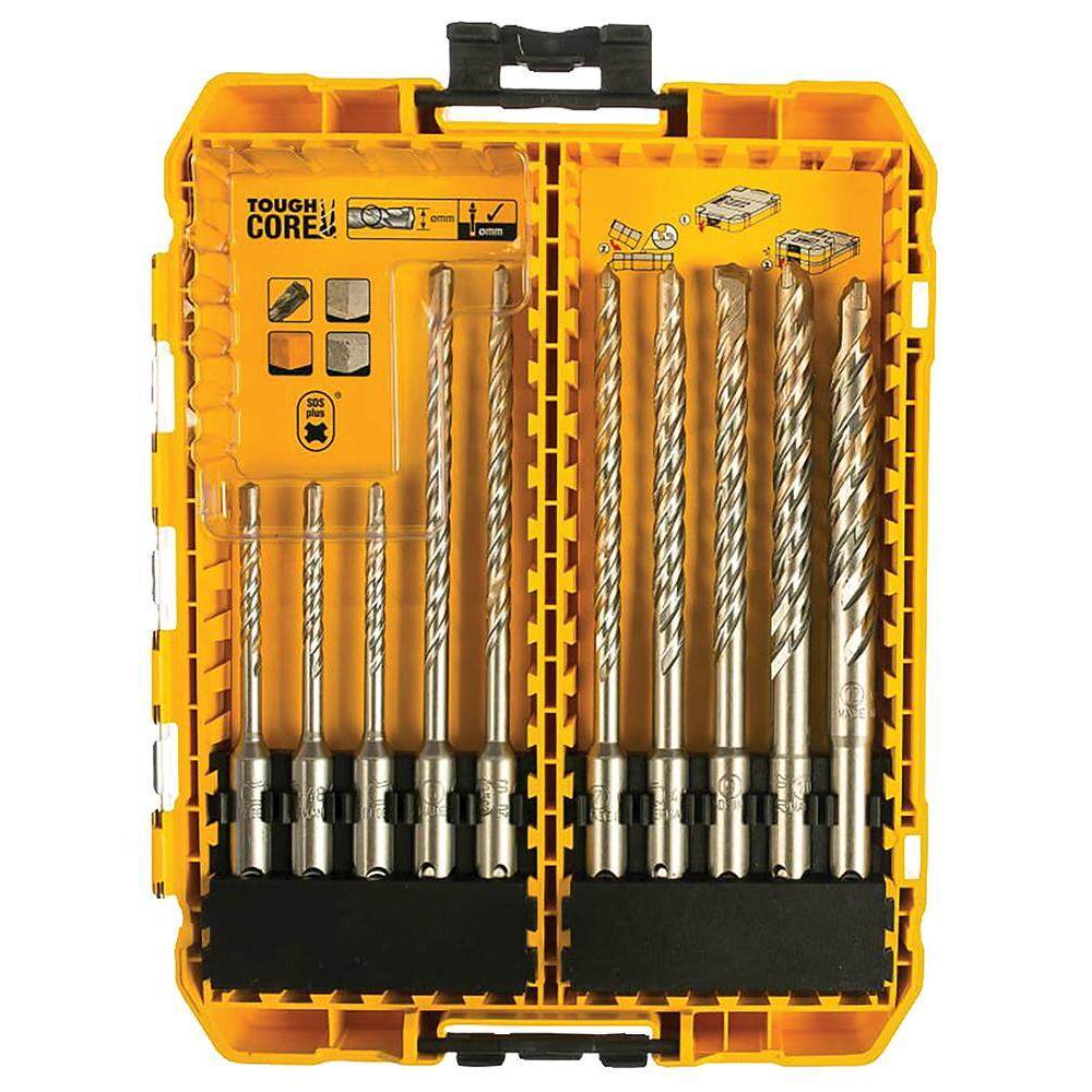 DEWALT 🇹🇭 ชุดดอกสว่านโรตารี่  SDS-PLUS 10ชิ้น รุ่น DT70753-QZ ดอกสว่าน อุปกรณ์เครื่องมือช่าง งานช่าง