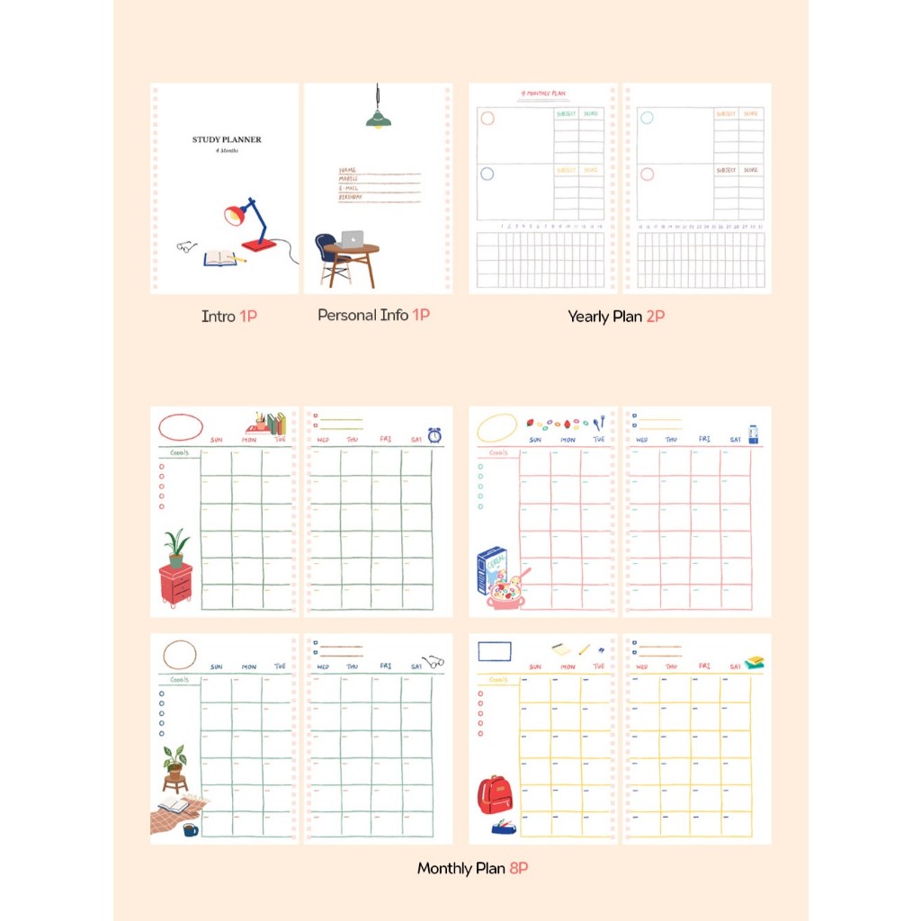Ordinary Days 4-Month Study Planner แพลนเนอร์เรียน ราคา ถูกที่สุด ดีลบีเคเค แกลเลอรีภาพที่ 2