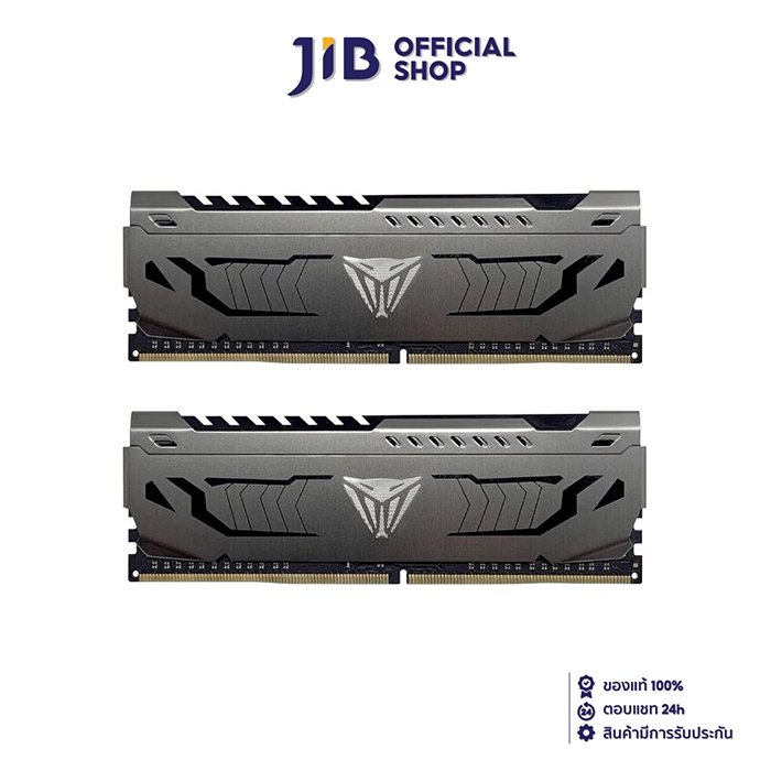 32GB (16GBx2) DDR4 3200MHz RAM (หน่วยความจำ) PATRIOT VIPER STEEL DDR4 (INTEL XMP) (BLACK) (PVS432G320C6K)