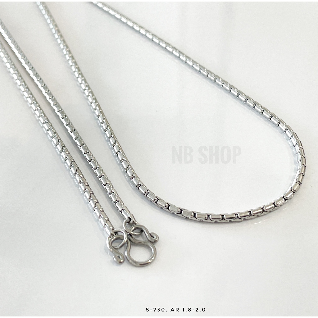 S-730 สร้อยคอสแตนเลสแท้ AR1.8ยาว16-22นิ้ว สร้อยห้อยพระ สร้อยคอสแตนเลสผู้ชาย สร้อยคอสแตนเลสผู้หญิงเลื