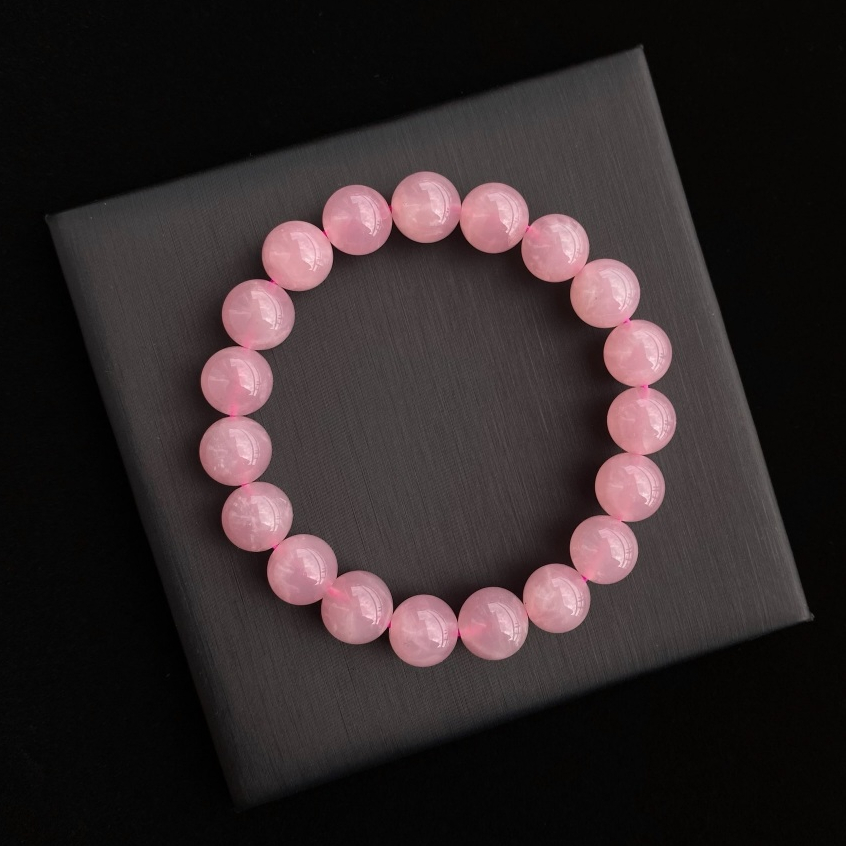 High Grade กำไลหินแท้ โรสควอตซ์ (Rose Quartz from Brazil) 7-11mm