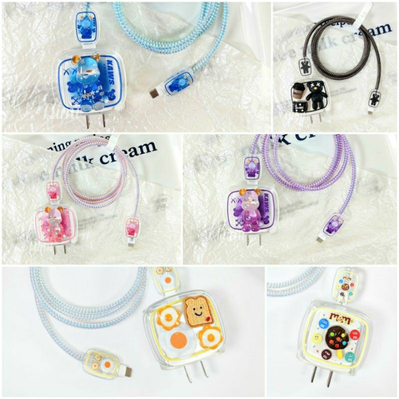 18W 20W สำหรับPhoneทุกรุ่น❗ได้ครบชุด❗Set Cable bite ถนอมสายชาร์จ