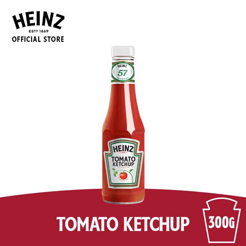 Heinz tomato ketchup 300g. ไฮนซ์ ซอสมะเขือเทศเข้มข้น ขวดแก้ว พร้อมส่ง