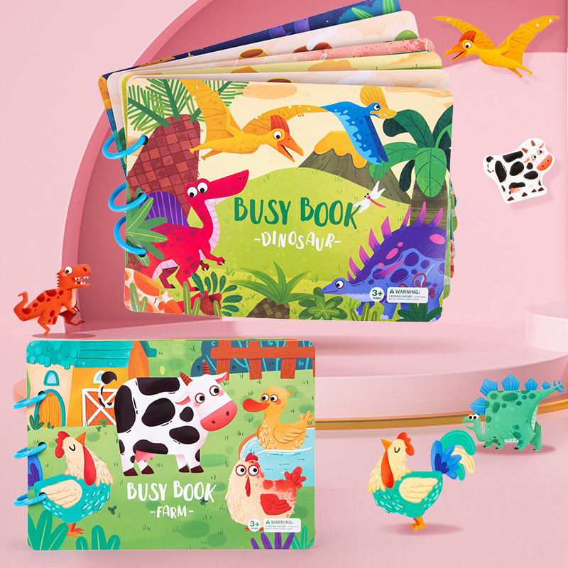 Busy book สมุดกิจกรรมดึง-แปะ เสริมพัฒนาการ ราคาถูก Shopee Lazada