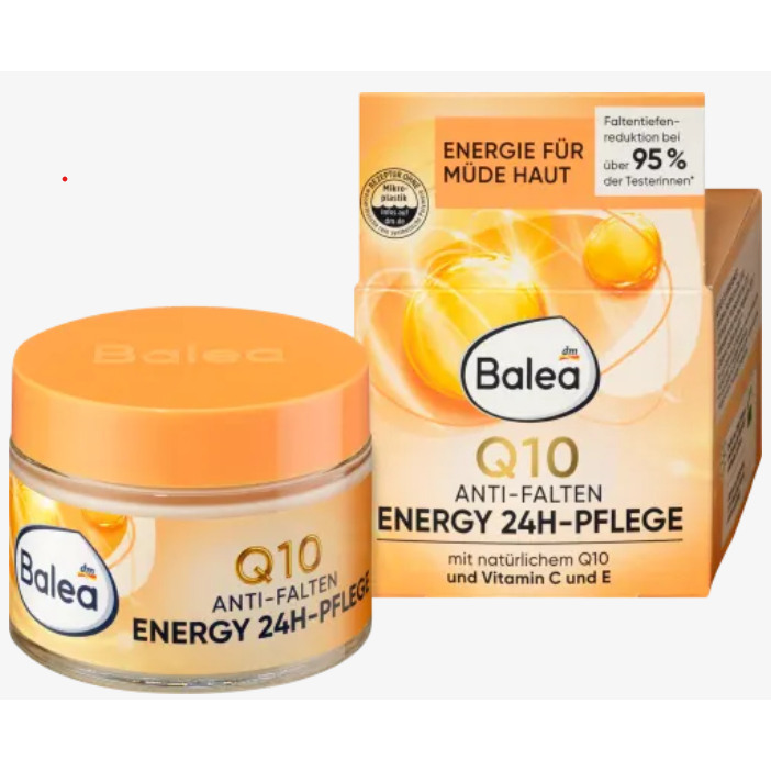 Balea  Q10 Anti Falten Energy 24h Tagescreme, 50 ml ครีมบำรุงผิวหน้า สูตรกลางวัน