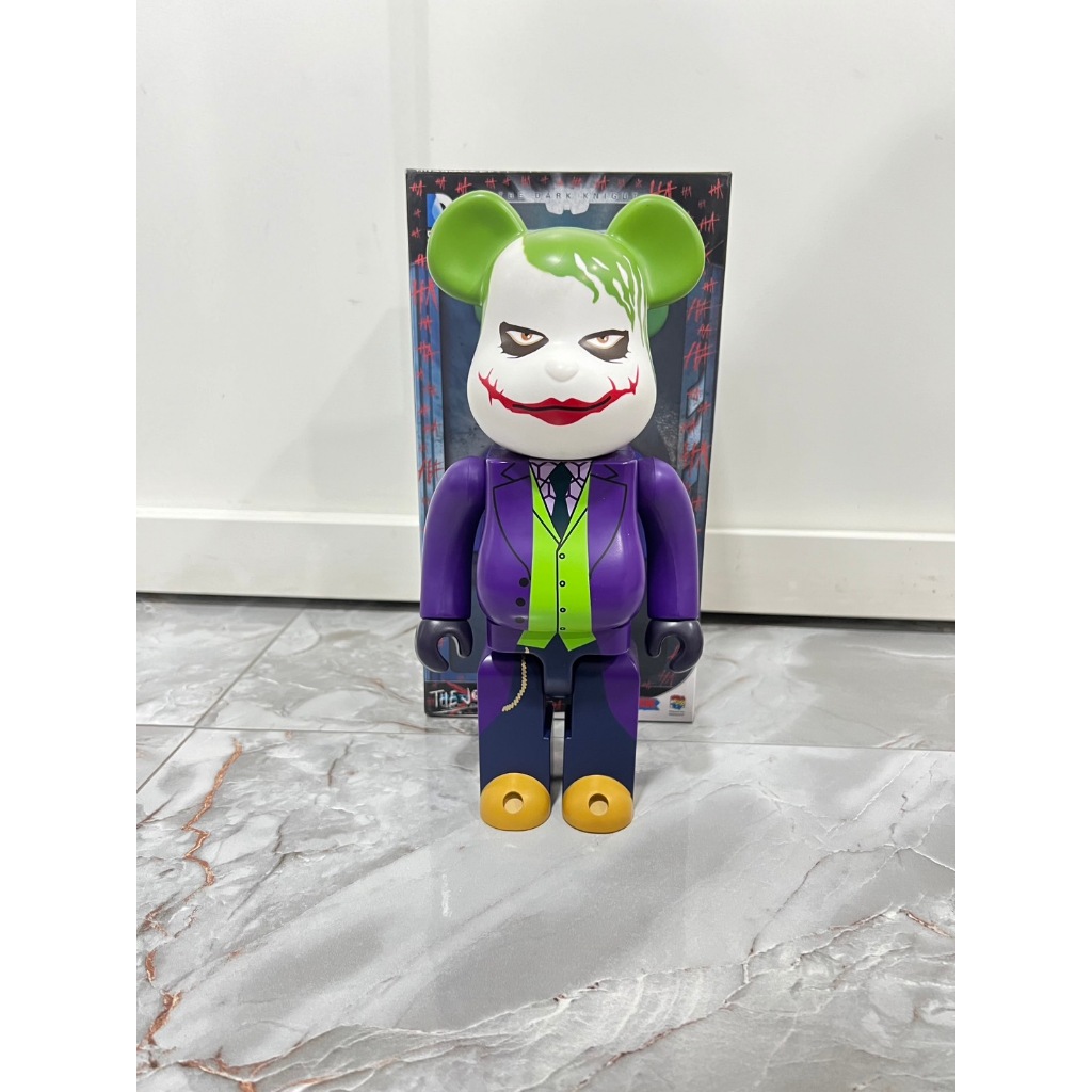 Medicom The Dark Knight: The Joker 400% Bearbrick Action Figure 280 mm Tall.