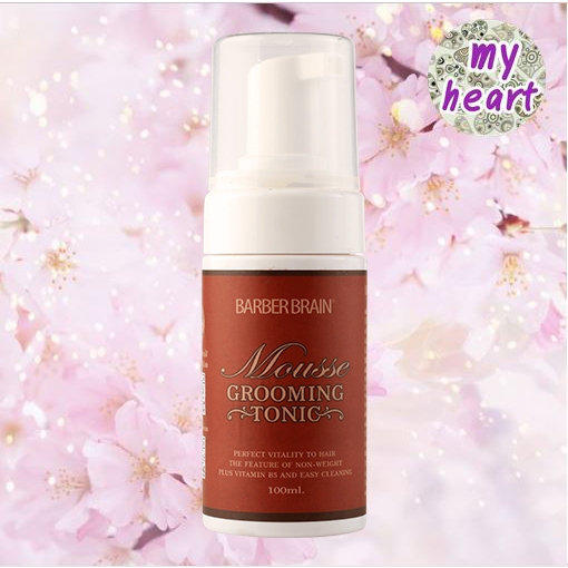 BARBER BRAIN Mousse Grooming Tonic 100 ml ใช้จัดแต่งทรงผมให้ความอยู่ทรงเบาสบาย
